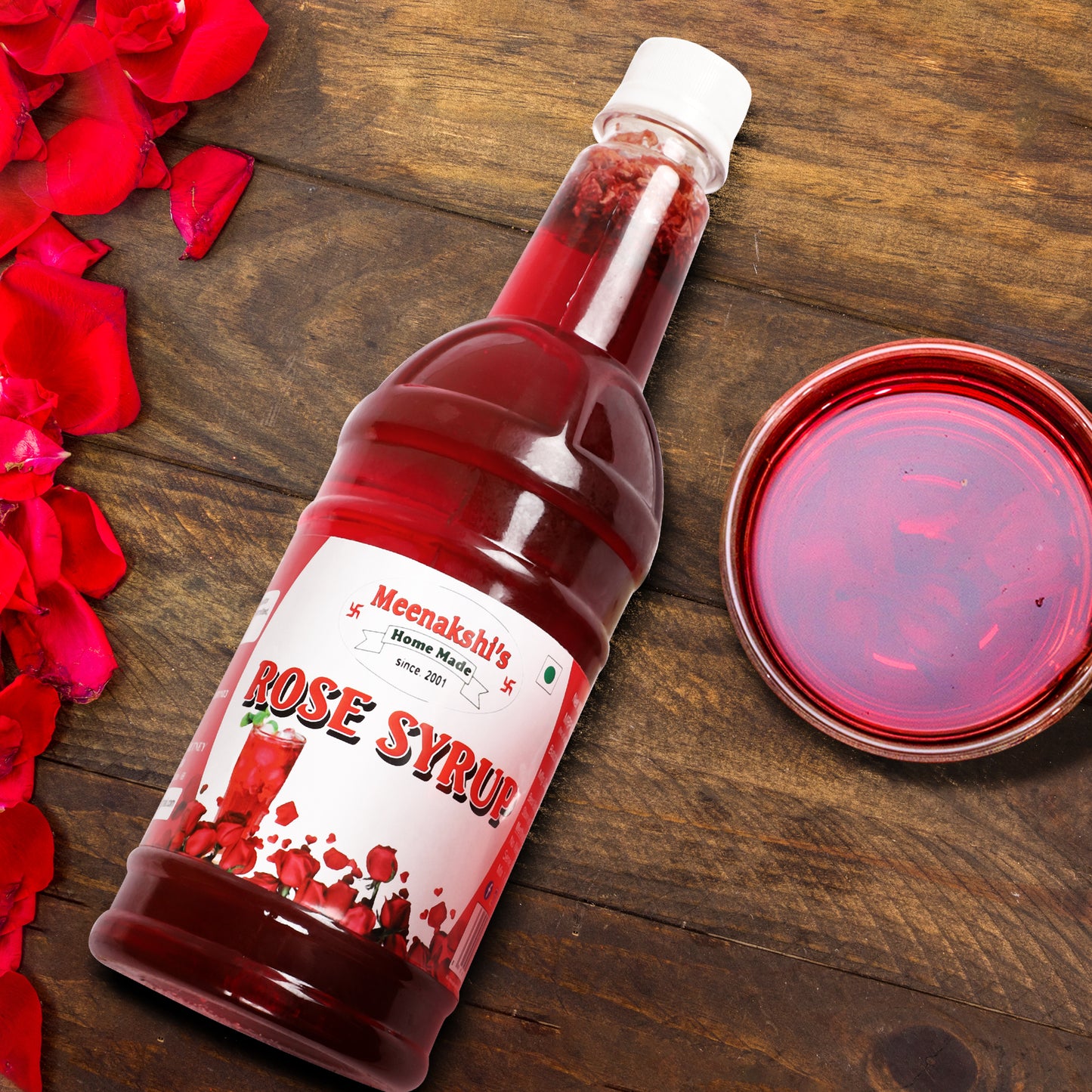 MEENAKSHI'S Homemade ROSE SYRUP I 100% Natural I Hygienically Packed I 750ml