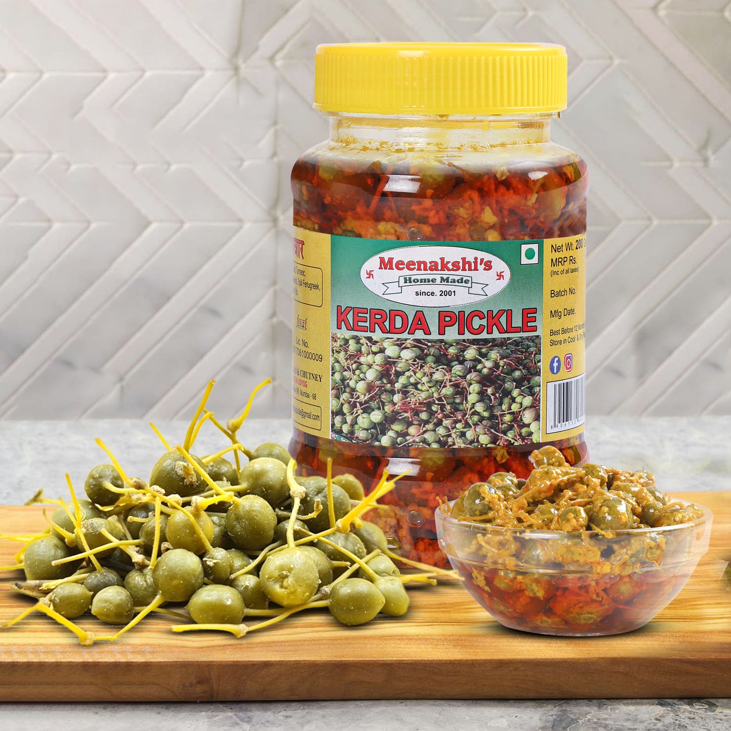 MEENAKSHI'S Homemade KERDA Pickle I 100% Natural I Indian Taste I Hygienically Packed I 200 g