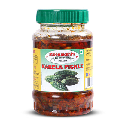 MEENAKSHI'S Homemade KARELA Pickle I 100% Natural I Indian Taste I Hygienically Packed I 250 g