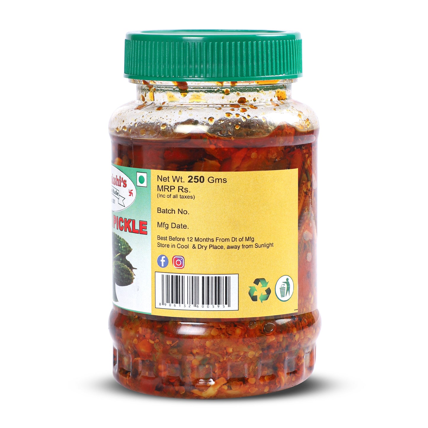 MEENAKSHI'S Homemade KARELA Pickle I 100% Natural I Indian Taste I Hygienically Packed I 250 g