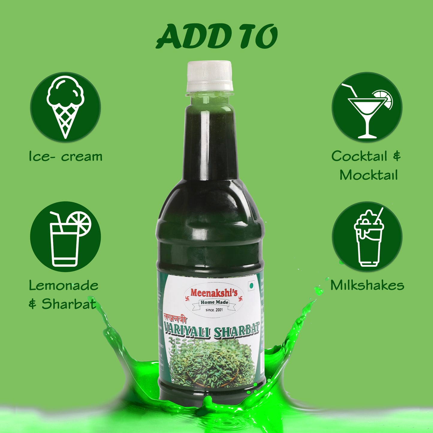 MEENAKSHI'S Homemade VYARIYALI SYRUP I 100% Natural I Hygienically Packed I 750ml