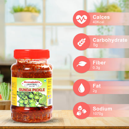 MEENAKSHI'S Homemade GUNDA Pickle I 100% Natural I Indian Taste I Hygienically Packed I 250 g