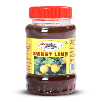MEENAKSHI'S Homemade SWEET LIME Pickle I 100% Natural I Indian Taste I Hygienically packed I 250 g