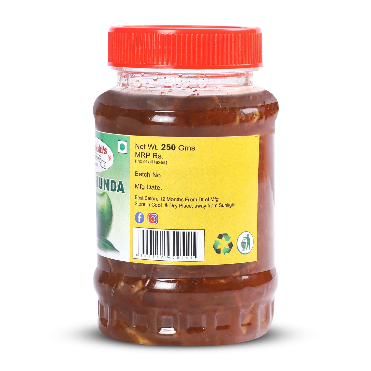 MEENAKSHI'S Homemade KERI CHUNDA Pickle I 100% Natural I Indian Taste I Hygienically Packed I 250 g