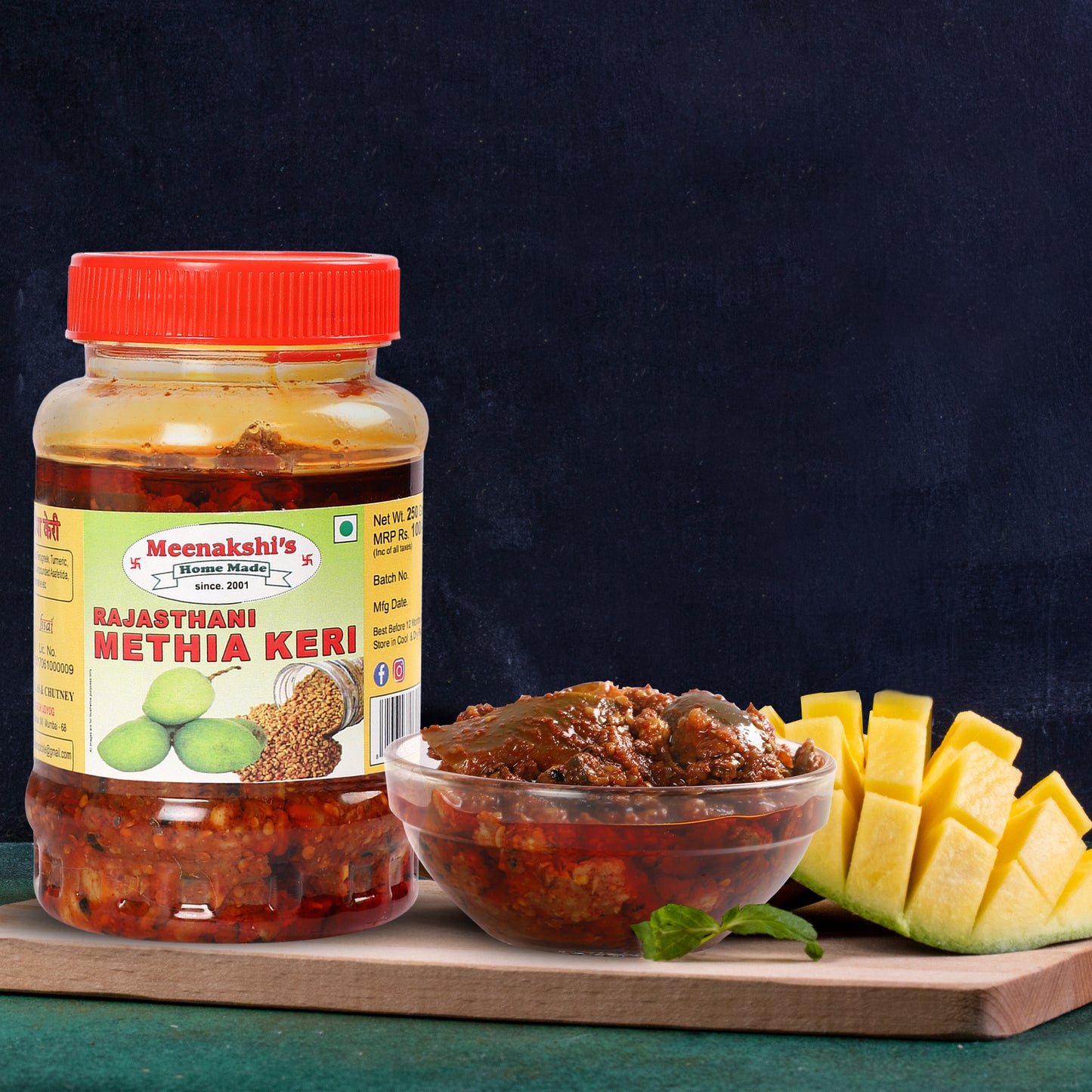 MEENAKSHI'S Homemade RAJASTHANI METHIA KERI Pickle I 100% Natural I Indian Taste I Hygienically Packed I 250 g