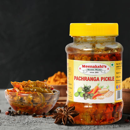 MEENAKSHI'S Homemade PACHRANGA Pickle I 100% Natural I Indian Taste I Hygienically Packed I 250 g