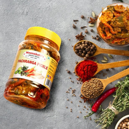 MEENAKSHI'S Homemade PACHRANGA Pickle I 100% Natural I Indian Taste I Hygienically Packed I 250 g