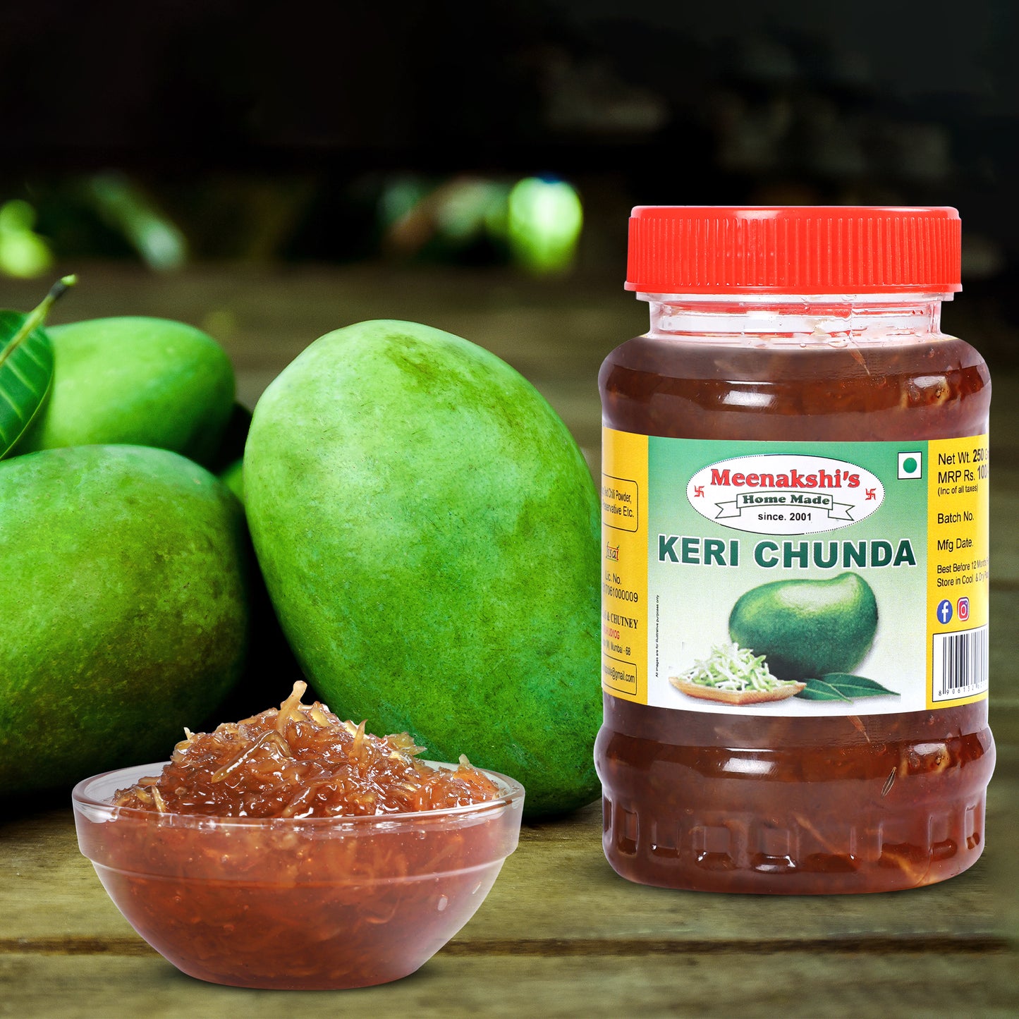 MEENAKSHI'S Homemade KERI CHUNDA Pickle I 100% Natural I Indian Taste I Hygienically Packed I 250 g