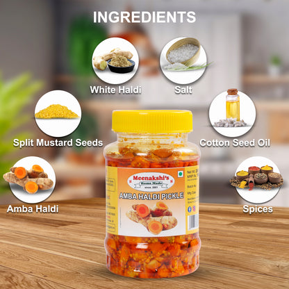 MEENAKSHI'S Homemade AMBA Haldi Pickle I 100% Natural I Indian Taste I Hygienically Packed I 250 g