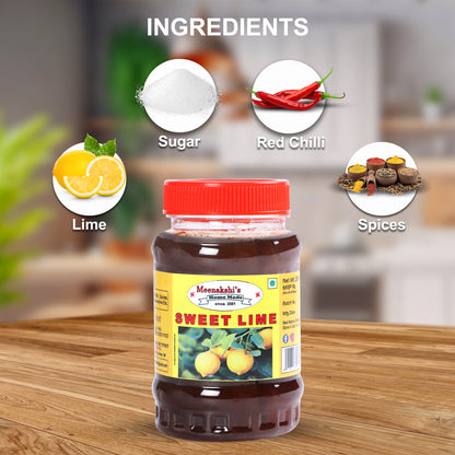 MEENAKSHI'S Homemade SWEET LIME Pickle I 100% Natural I Indian Taste I Hygienically packed I 250 g