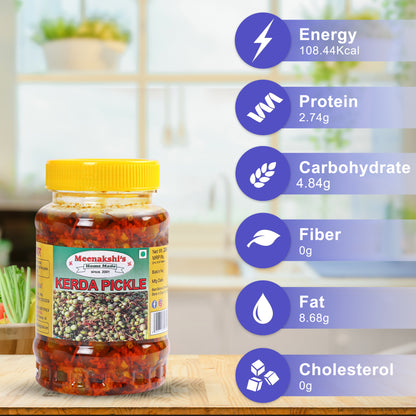 MEENAKSHI'S Homemade KERDA Pickle I 100% Natural I Indian Taste I Hygienically Packed I 200 g